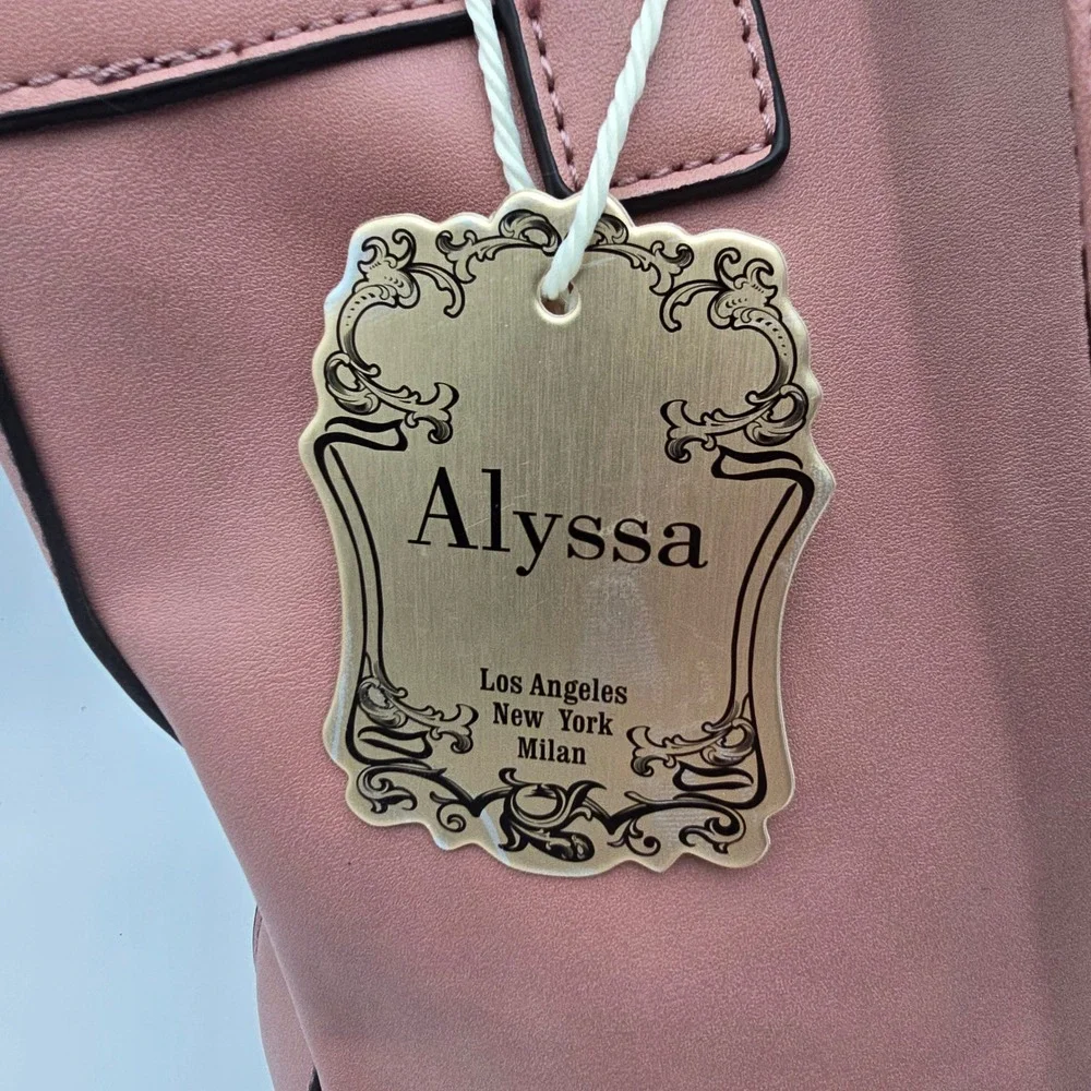 Alyssa Women's Pink Vegan‎ Leather Backpack Convertible Bag